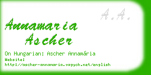 annamaria ascher business card
